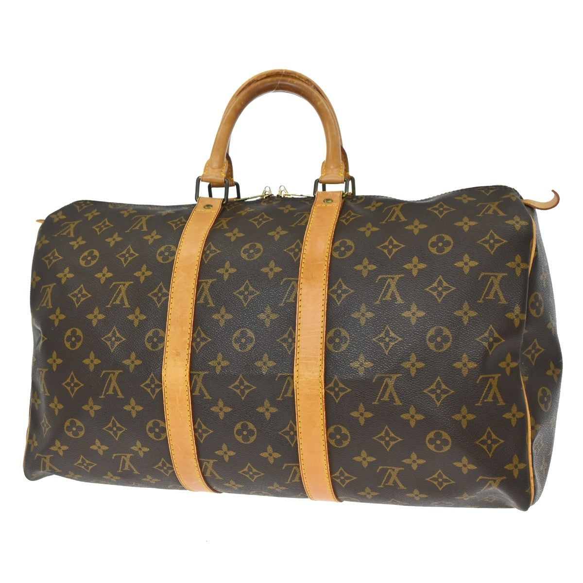 Louis Vuitton Keepall Monogram Brown Canvas Travel Bag Bag (Pre-Owned)