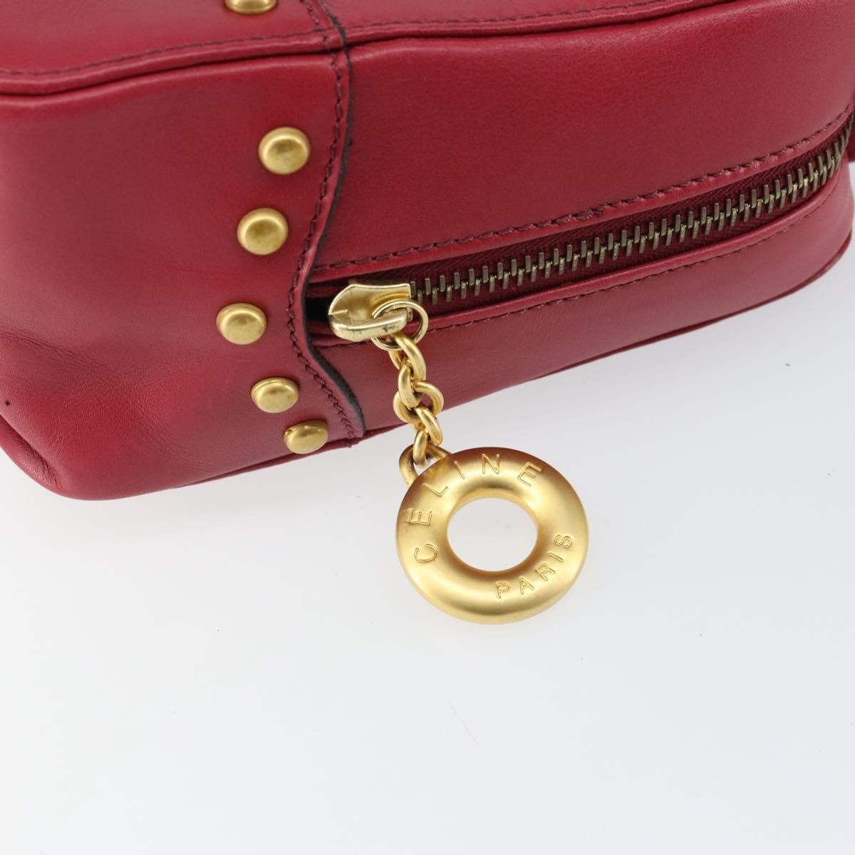 Celine Handbag Leather Red Leather Handbag (Pre-Owned)
