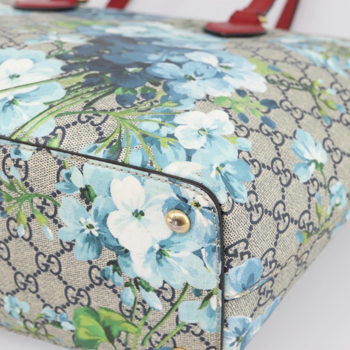 Gucci Linea A Convertible Blooms Print Gg Coated Canvas Multicolour Canvas Tote Bag Bag (Pre-Owned)
