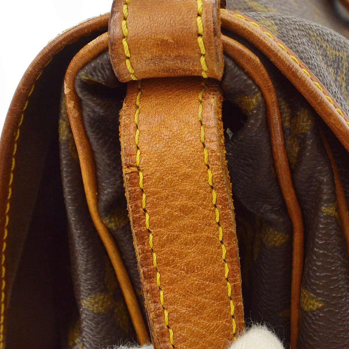 Louis Vuitton Saumur Monogram Canvas Brown Canvas Shoulder Bag Bag (Pre-Owned)
