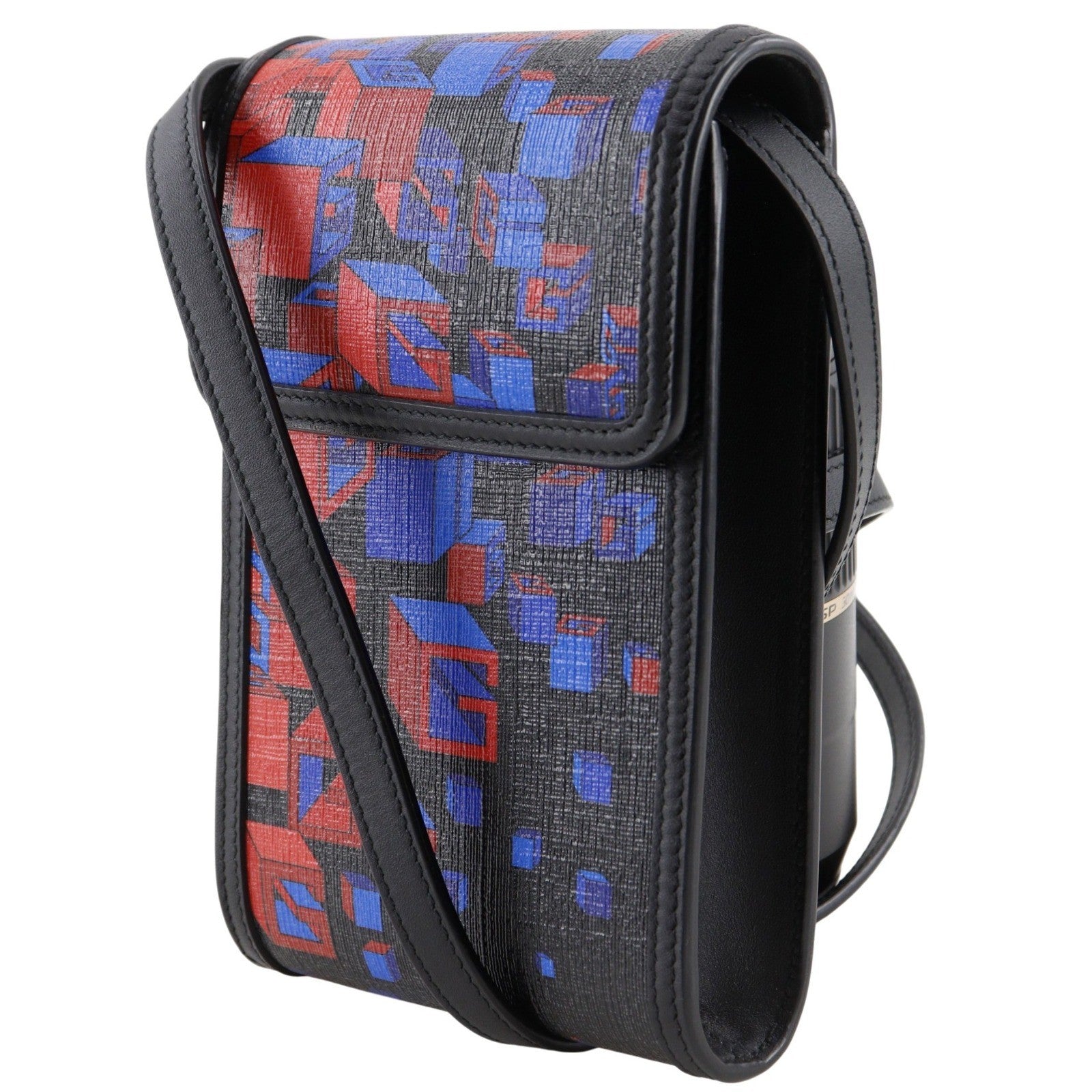 Gucci Flap Printed Coated Canvas Black Pvc Shoulder Bag Bag (Pre-Owned)