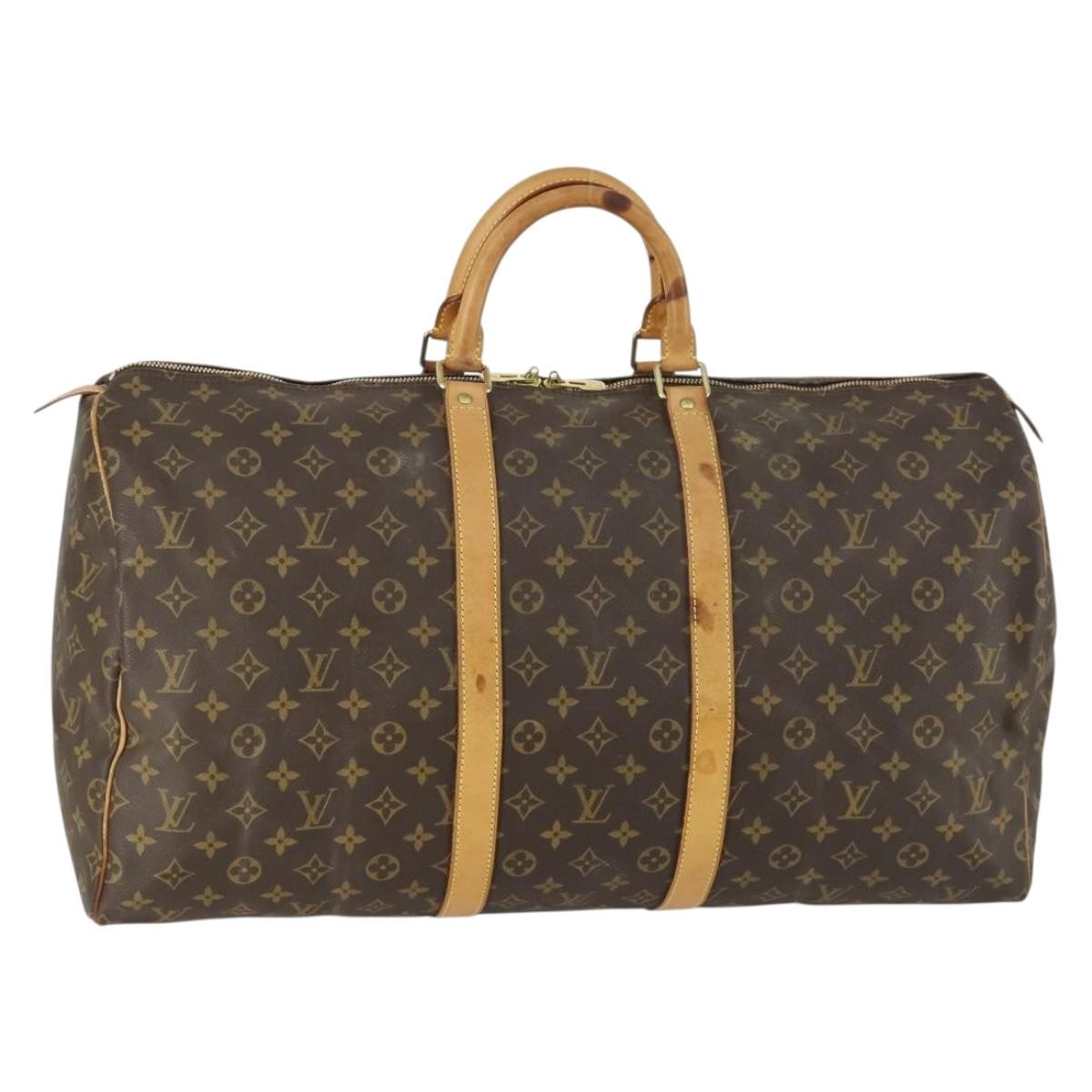 Louis Vuitton Keepall Monogram Canvas Brown Canvas Travel Bag Bag (Pre-Owned)