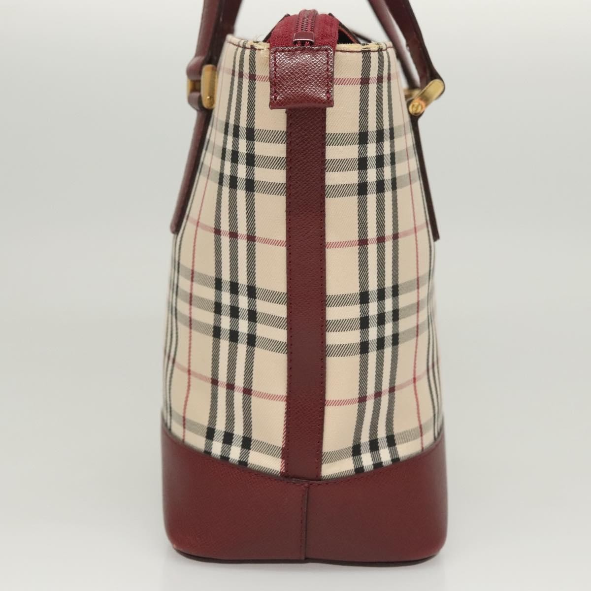 Burberry Nova Check Nova Check Canvas And Leather Beige Canvas Handbag (Pre-Owned)