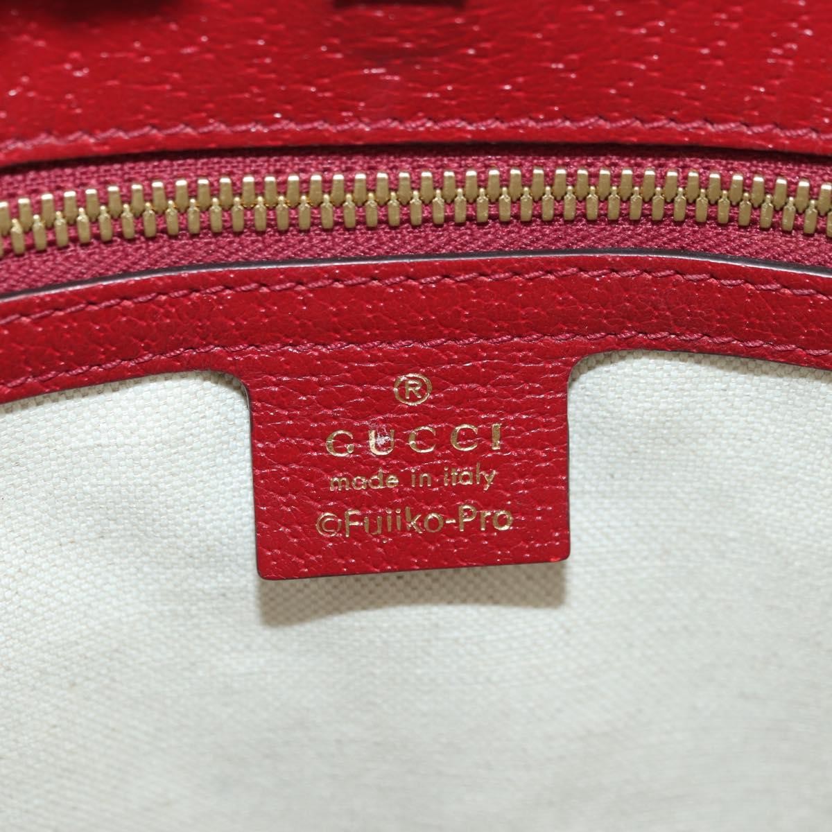 Gucci Doraemon Tote Printed Mini Gg Coated Canvas Beige Canvas Tote Bag Bag (Pre-Owned)