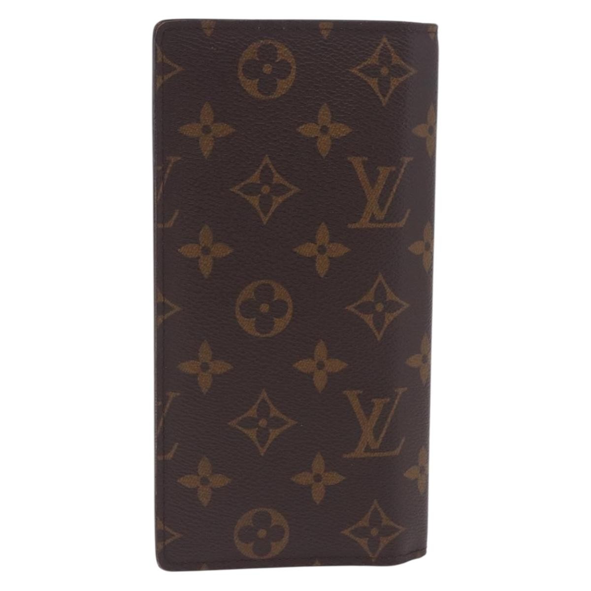 Louis Vuitton Brazza Monogram Canvas Brown Canvas Wallets Accessory (Pre-Owned)