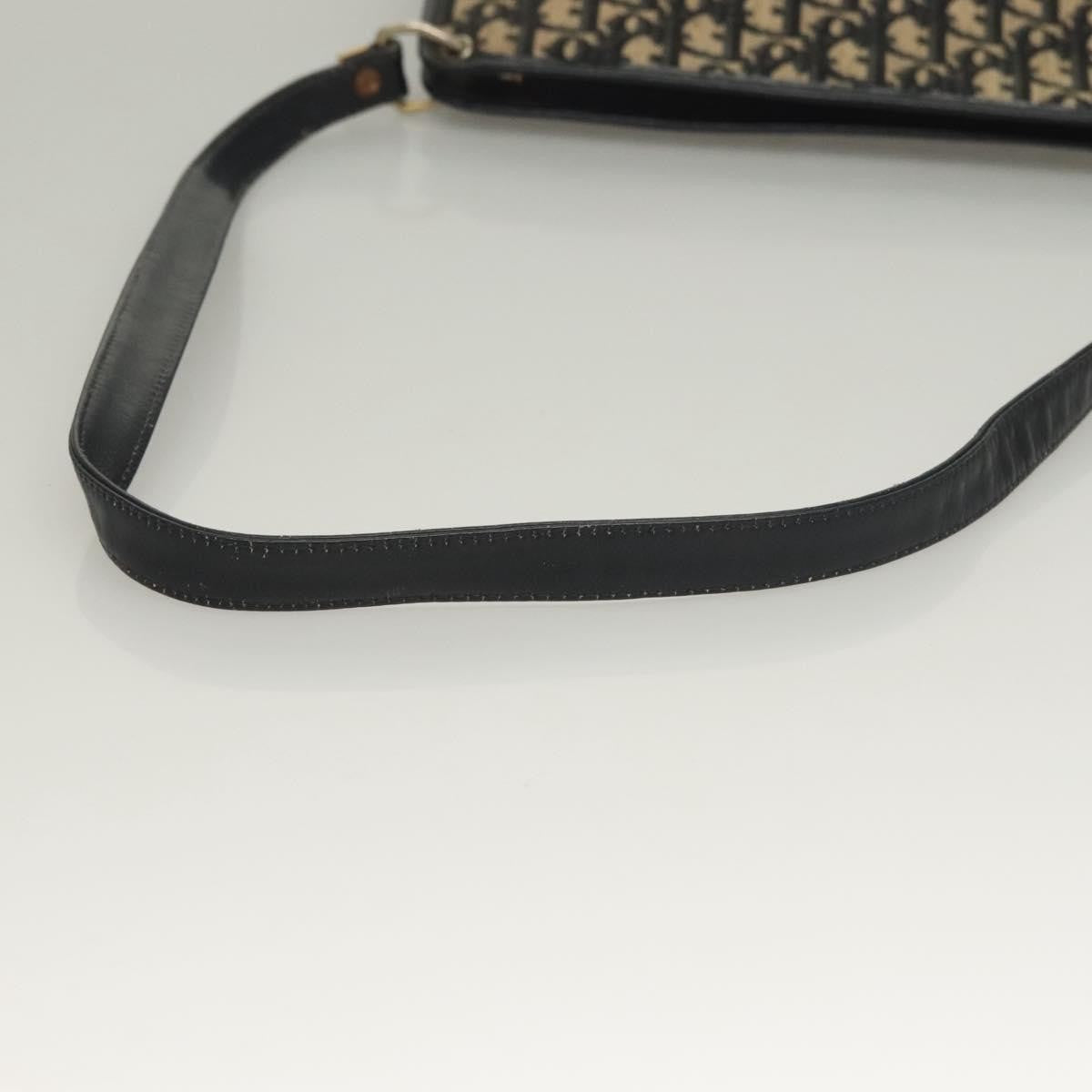 Christian Dior Vintage Trotter Canvas Navy Canvas Shoulder Bag Bag (Pre-Owned)