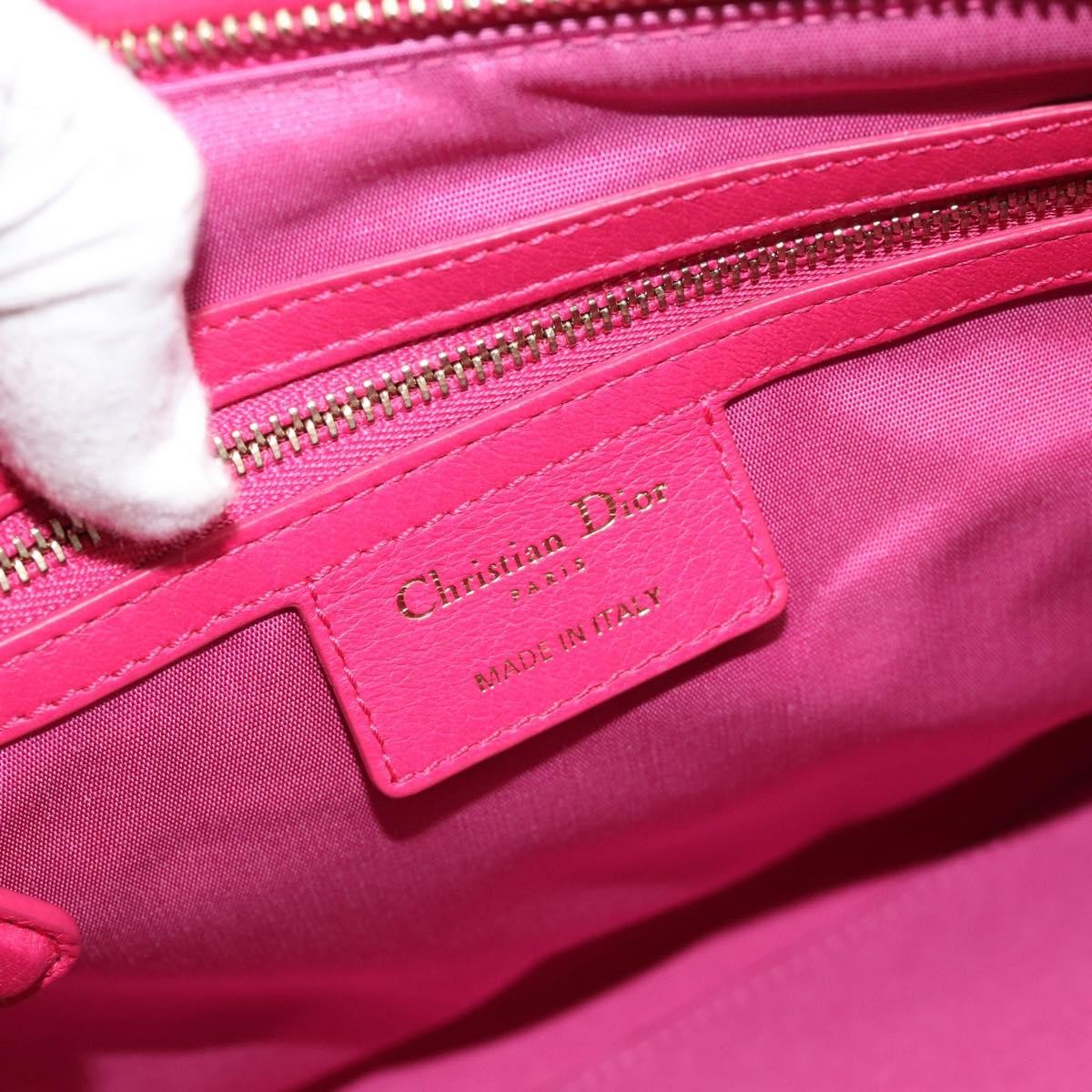 Christian Dior Granville Satchel Leather Pink Leather Handbag (Pre-Owned)