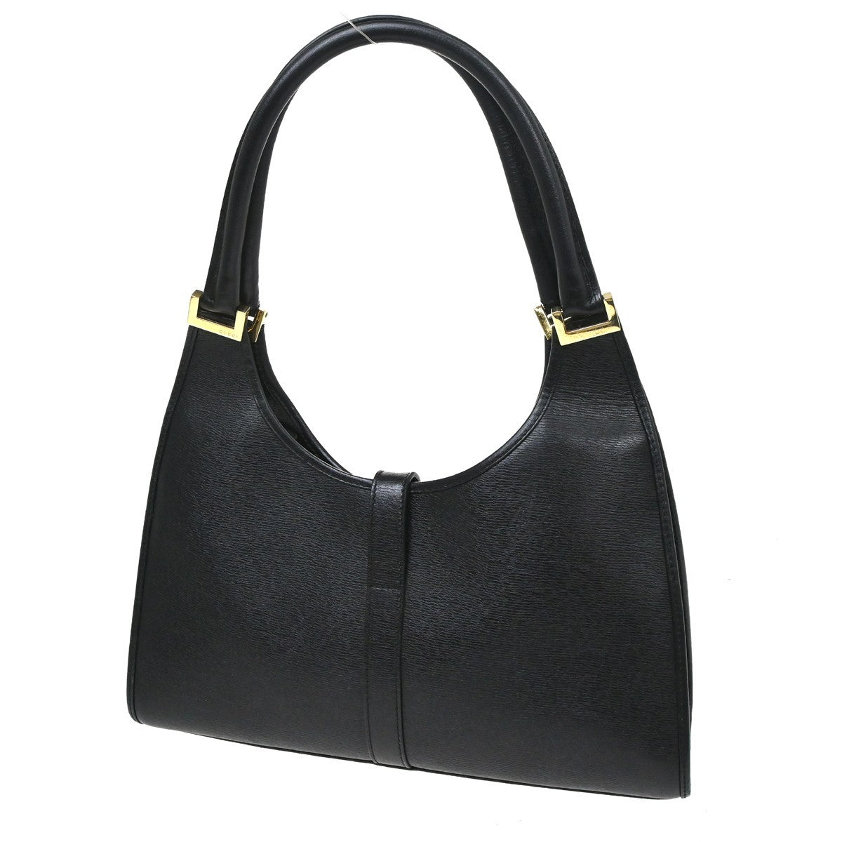Gucci Vintage Jackie Leather Black Leather Handbag (Pre-Owned)