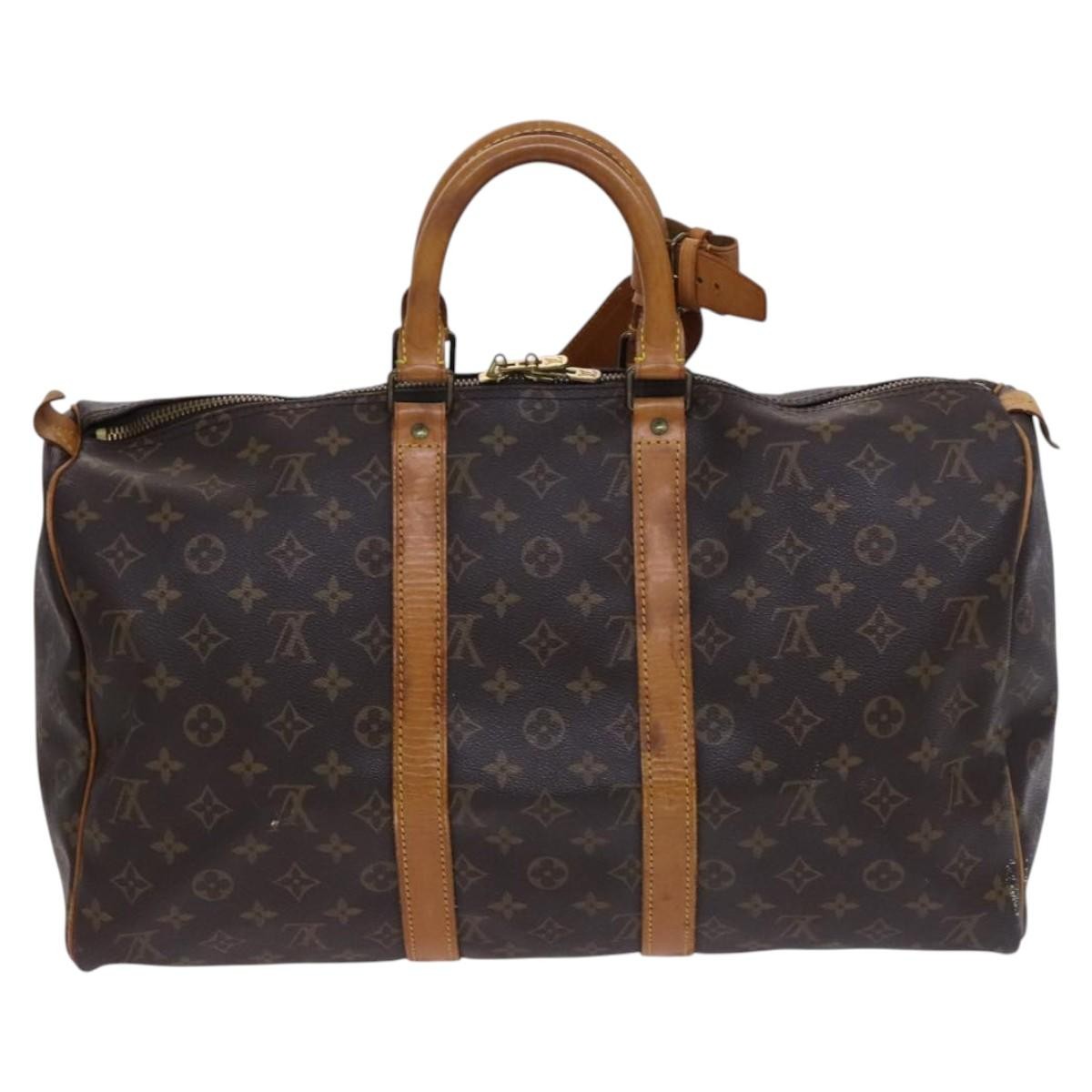 Louis Vuitton Keepall Monogram Canvas Brown Canvas Travel Bag Bag (Pre-Owned)
