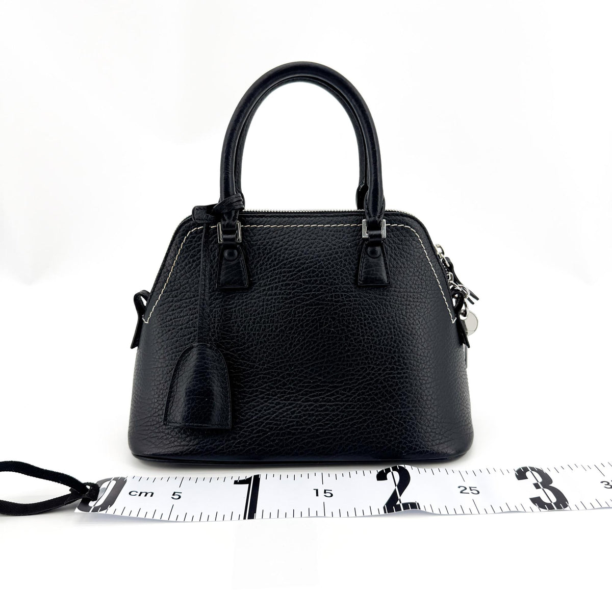 Maison Margiela 5Ac Leather Black Leather Handbag (Pre-Owned)