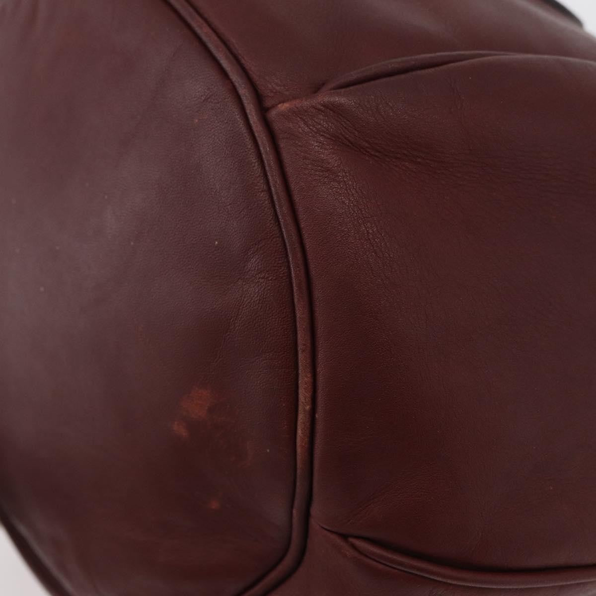 Cartier Must De Cartier Leather Burgundy Leather Shoulder Bag Bag (Pre-Owned)