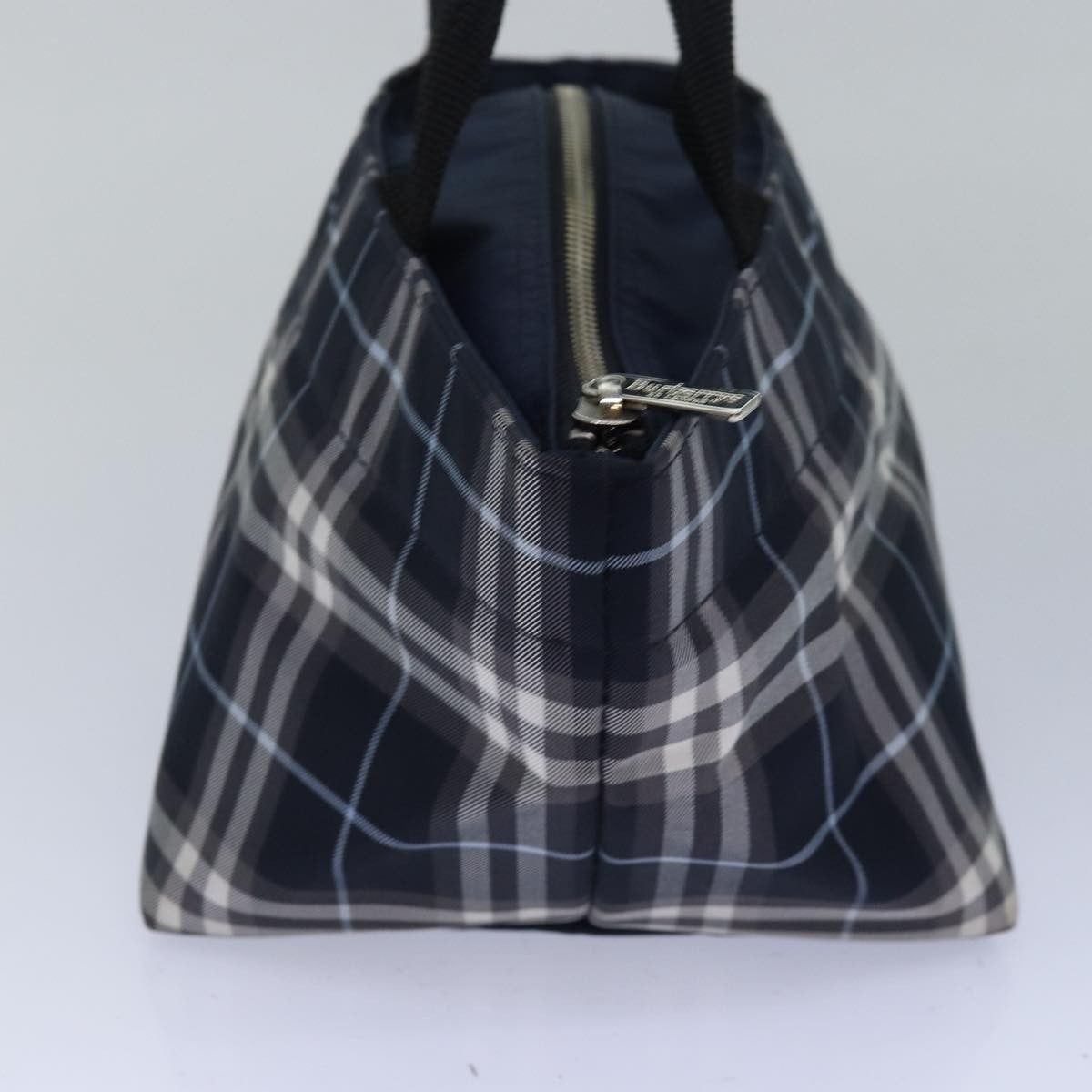 Burberry Nova Check Blue Label Nylon Navy Nylon Handbag (Pre-Owned)