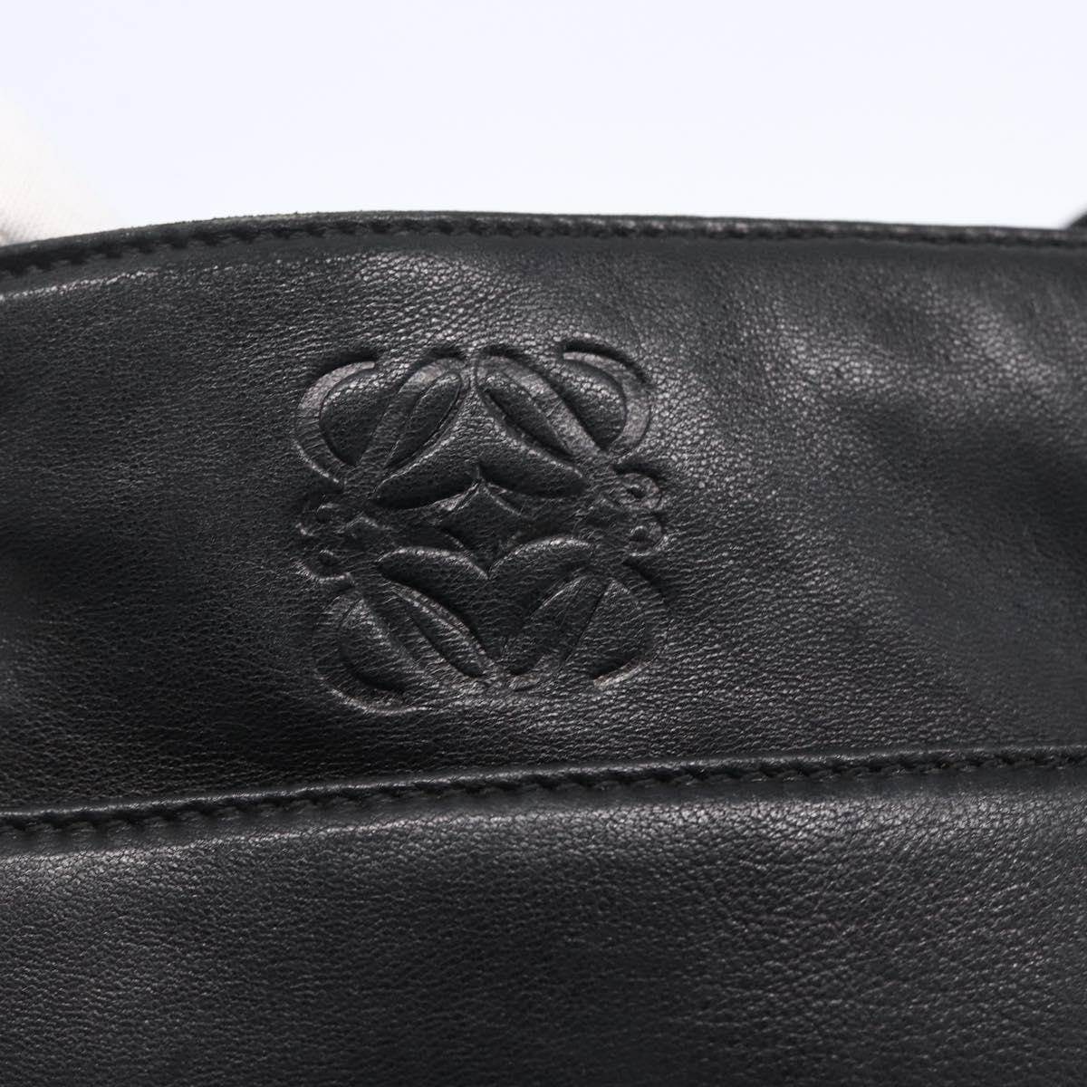 Loewe Anagram Leather Black Leather Shoulder Bag Bag (Pre-Owned)