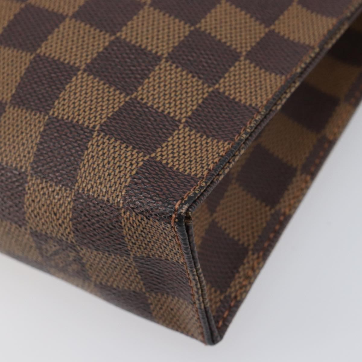 Louis Vuitton Toiletry Pouch Damier Brown Canvas Clutche & Pouche Bag (Pre-Owned)