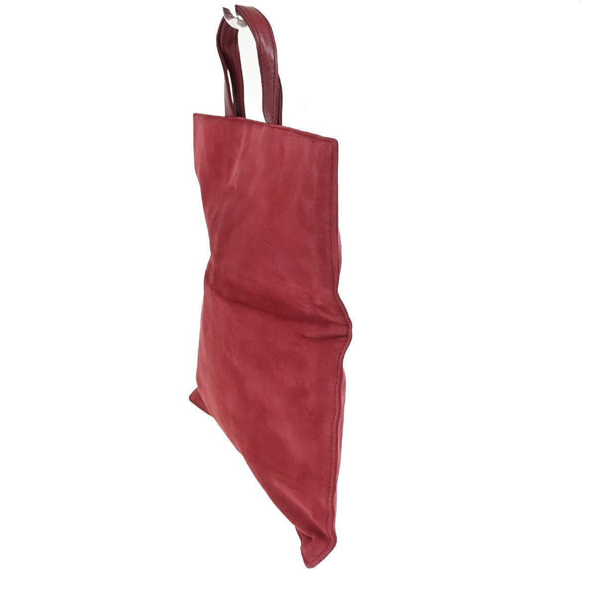 Loewe Anagram Tote Suede Red Suede Tote Bag Bag (Pre-Owned)
