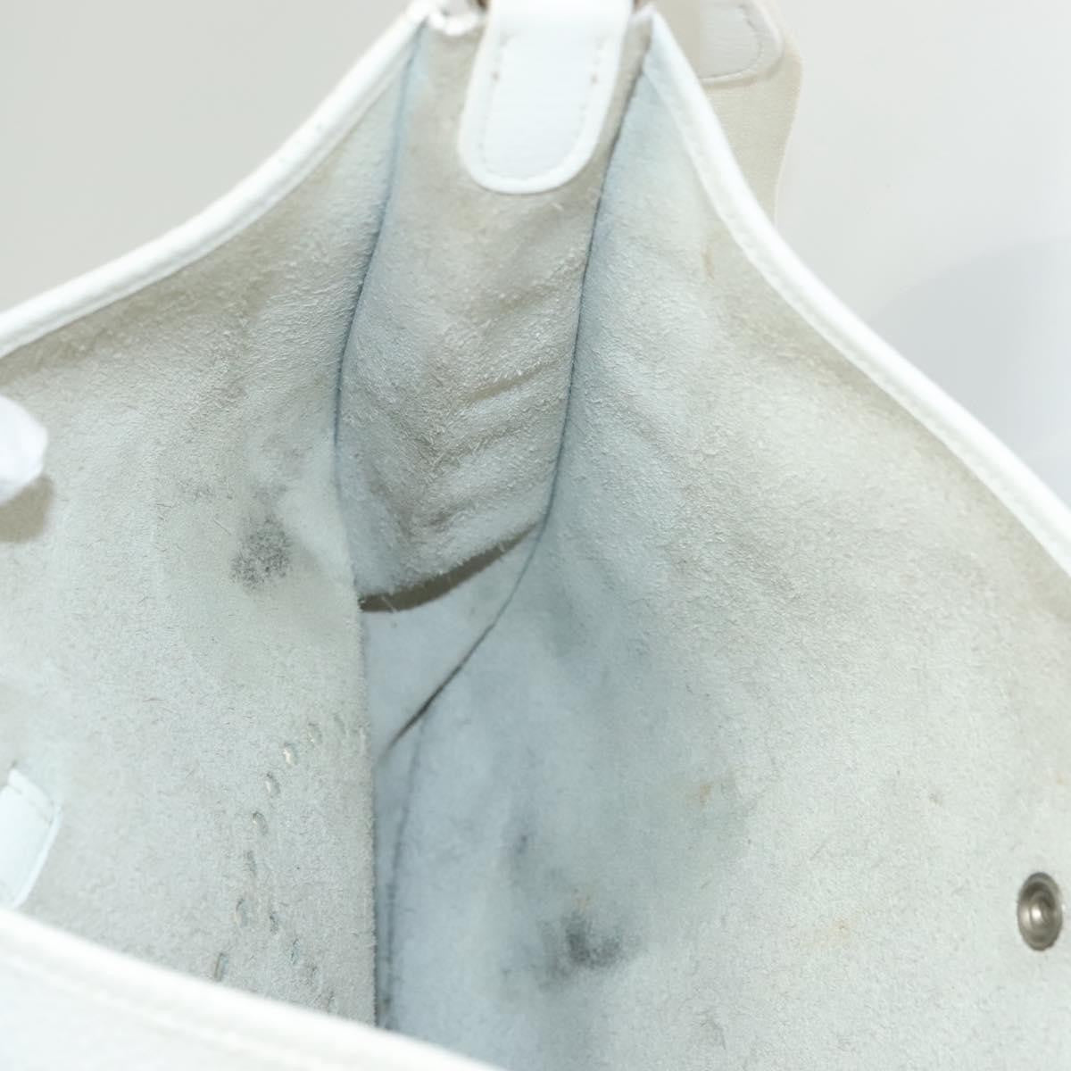 Hermes Evelyne Bag Gen I Togo White Leather Handbag (Pre-Owned)