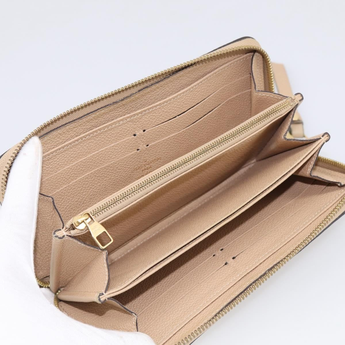 Louis Vuitton Zippy Monogram Empreinte Leather Beige Leather Wallets Accessory (Pre-Owned)