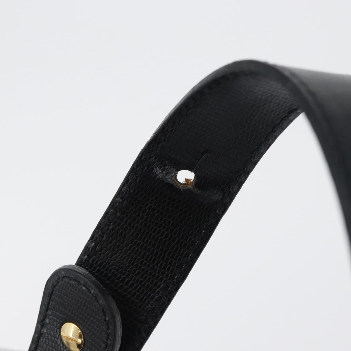 Celine Circle Logo Leather Black Leather Shoulder Bag Bag (Pre-Owned)