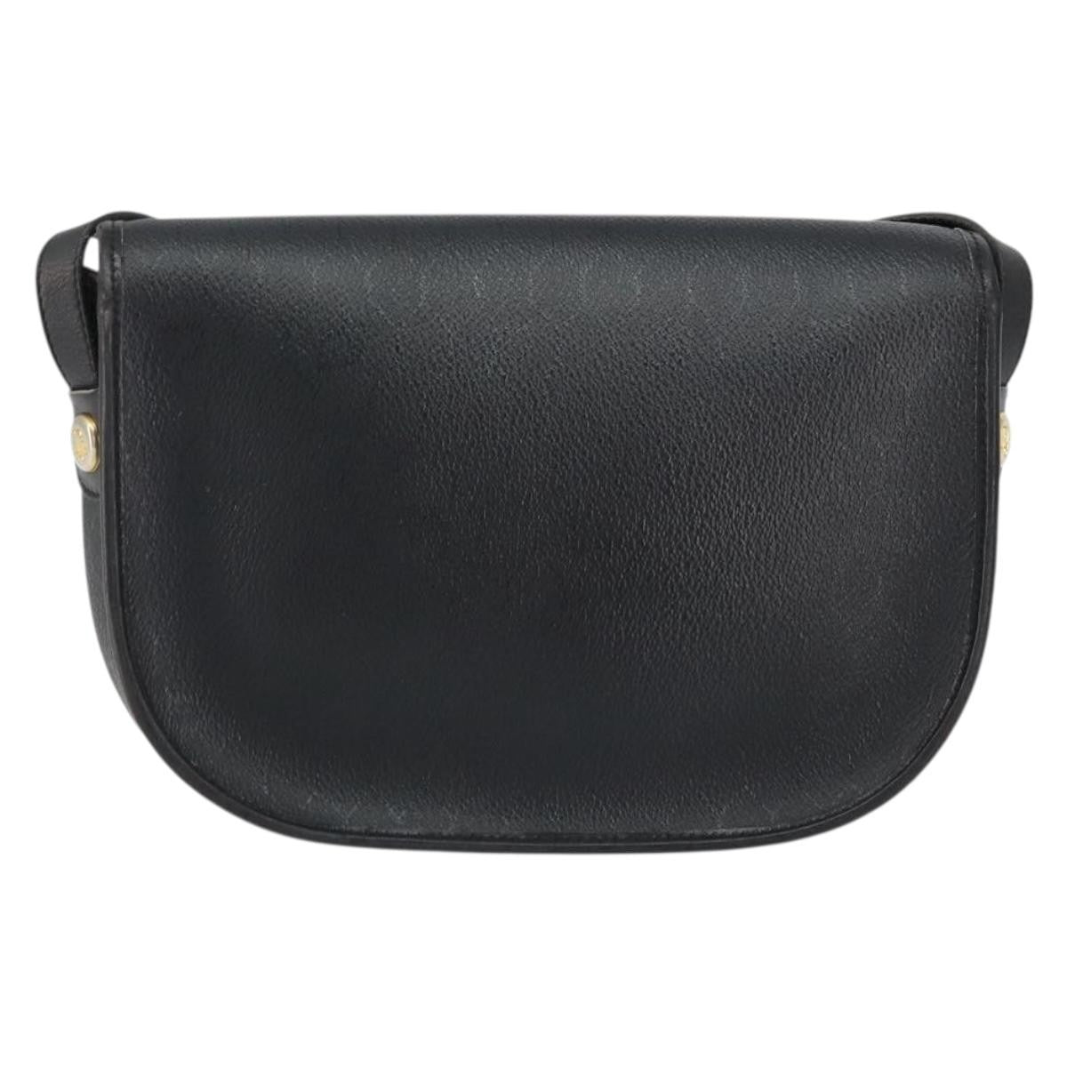 Christian Dior Vintage Honeycomb Flap Coated Canvas Black Canvas Shoulder Bag Bag (Pre-Owned)