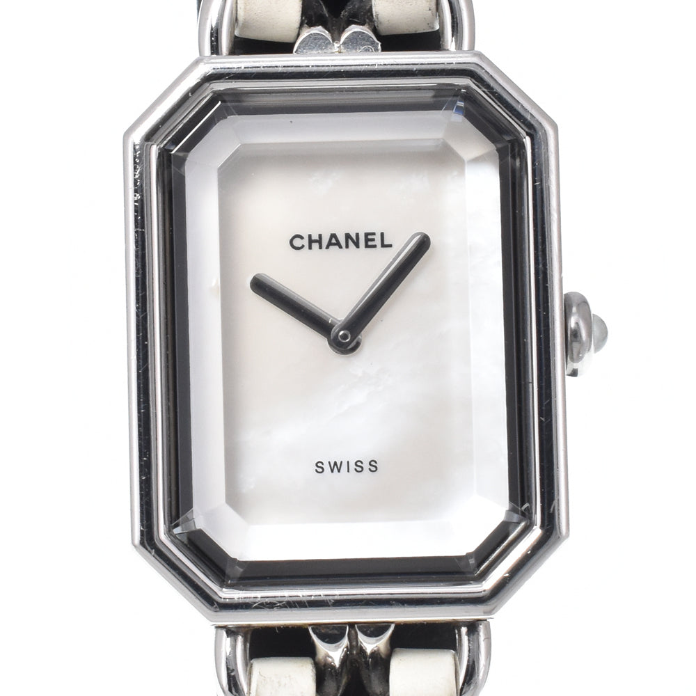 Chanel Premiere Rock Quartz Stainless Steel And Leather Watch (Pre-Owned)