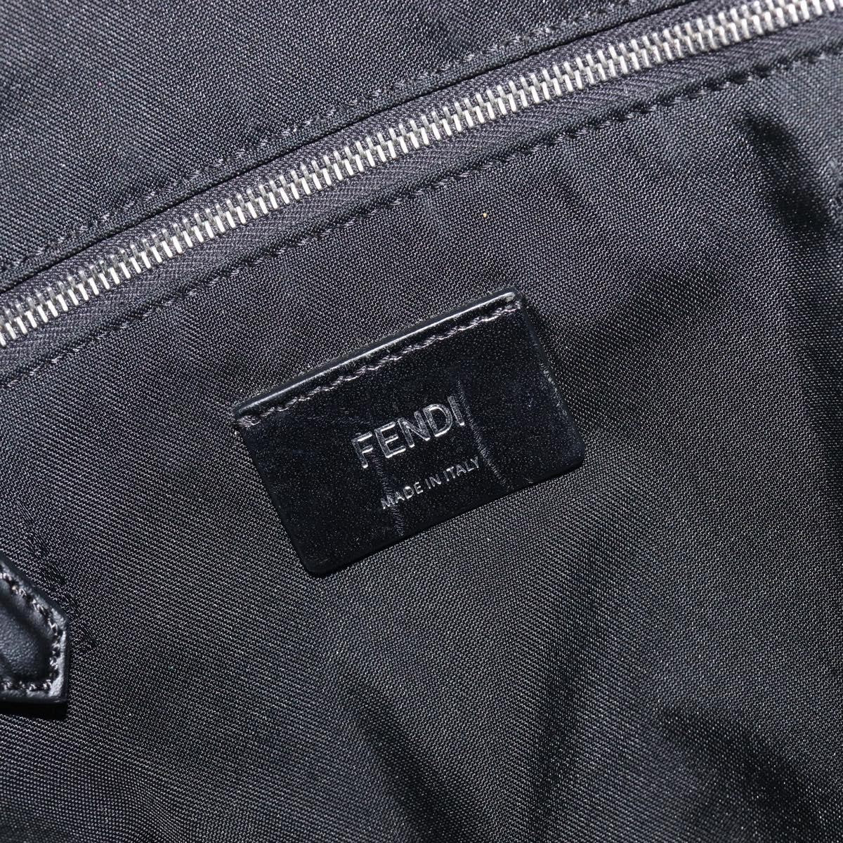 Fendi Monster Nylon With Leather Black Leather Backpack Bag (Pre-Owned)