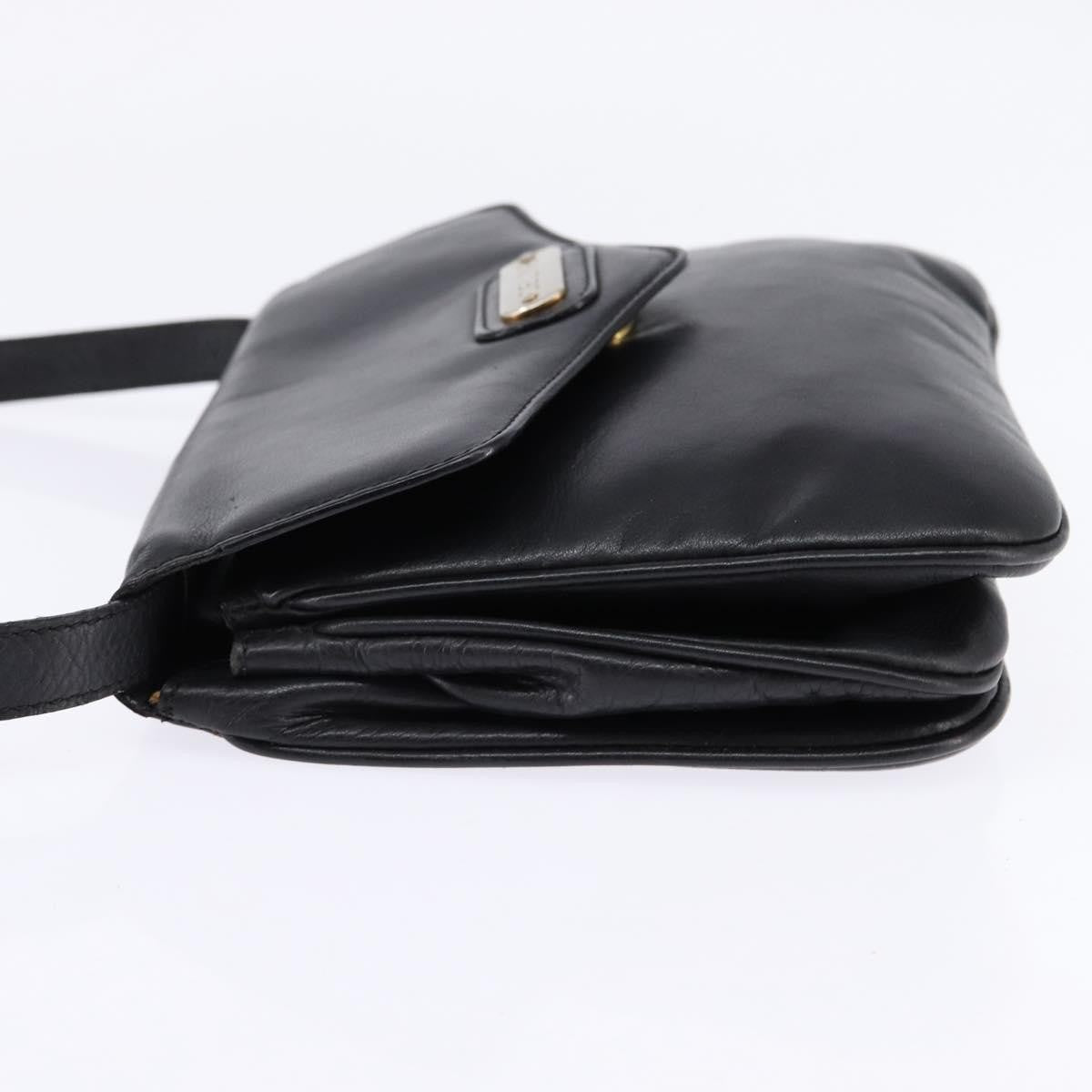 Celine Vintage Leather Black Leather Shoulder Bag Bag (Pre-Owned)