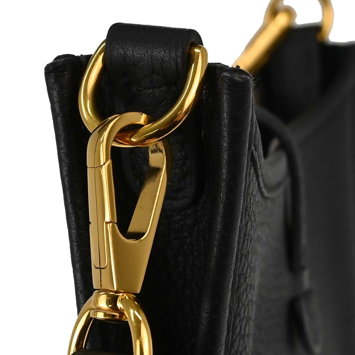Hermes Evelyne Bag Gen Iii Clemence Black Leather Shoulder Bag Bag (Pre-Owned)