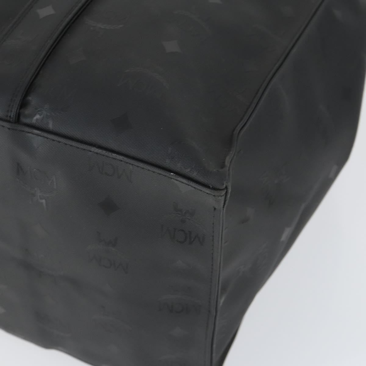 MCM Vintage Visetos Canvas Black Canvas Tote Bag Bag (Pre-Owned)