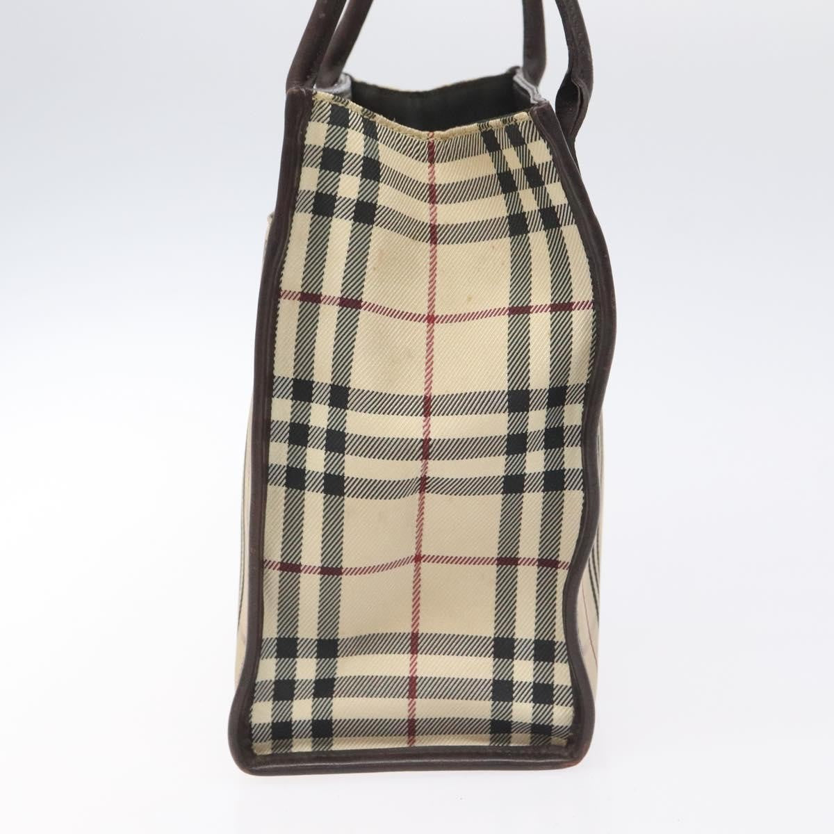 Burberry Nova Check Nylon Beige Nylon Handbag (Pre-Owned)
