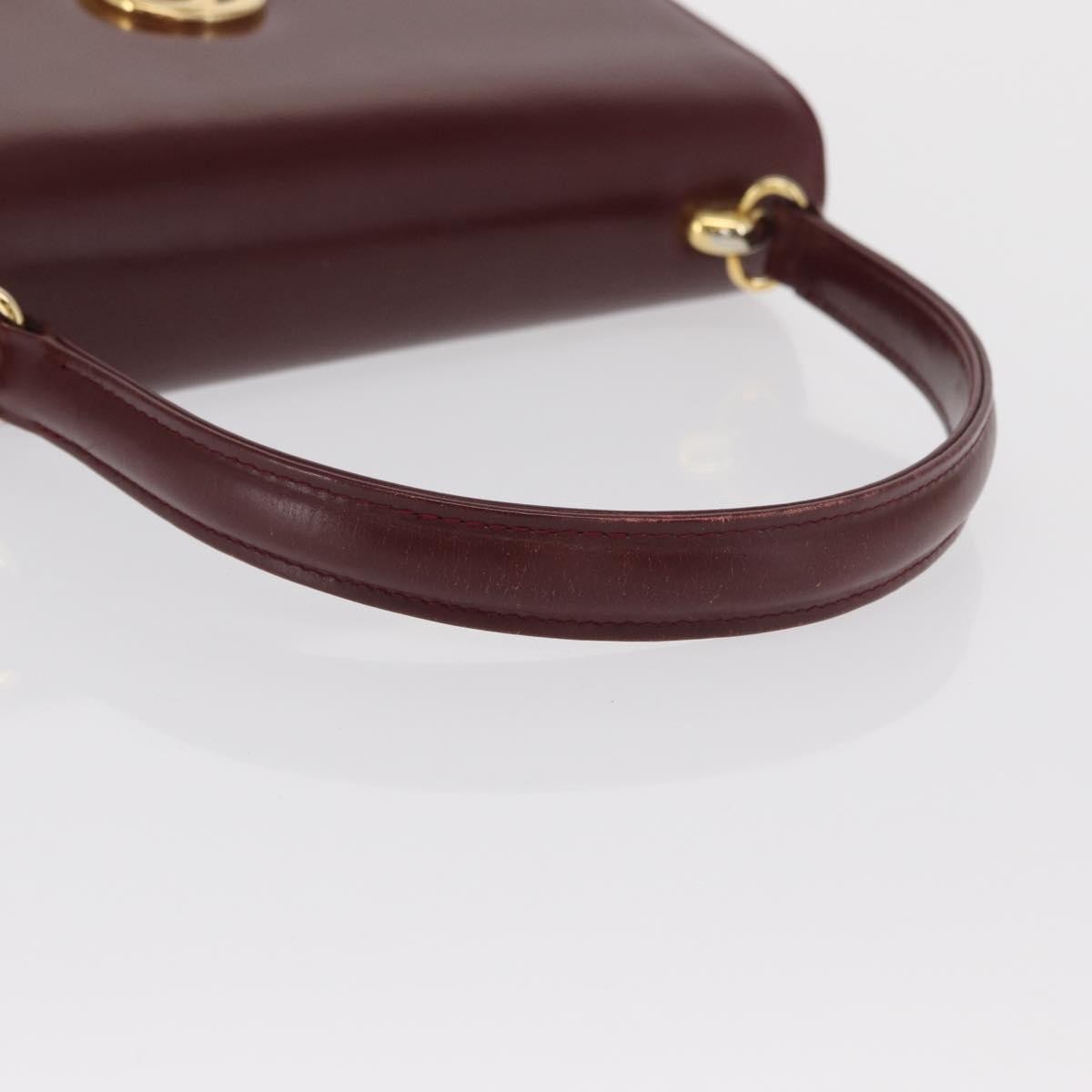 Gucci Vintage Leather Burgundy Leather Handbag (Pre-Owned)