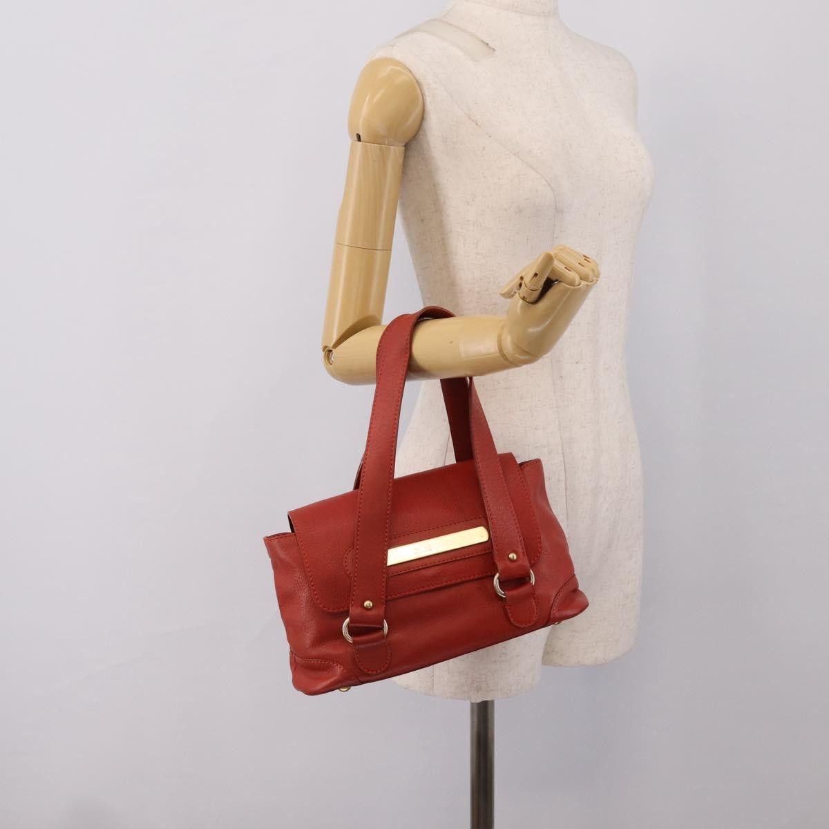 Chloe Handbag Leather Red Leather Handbag (Pre-Owned)