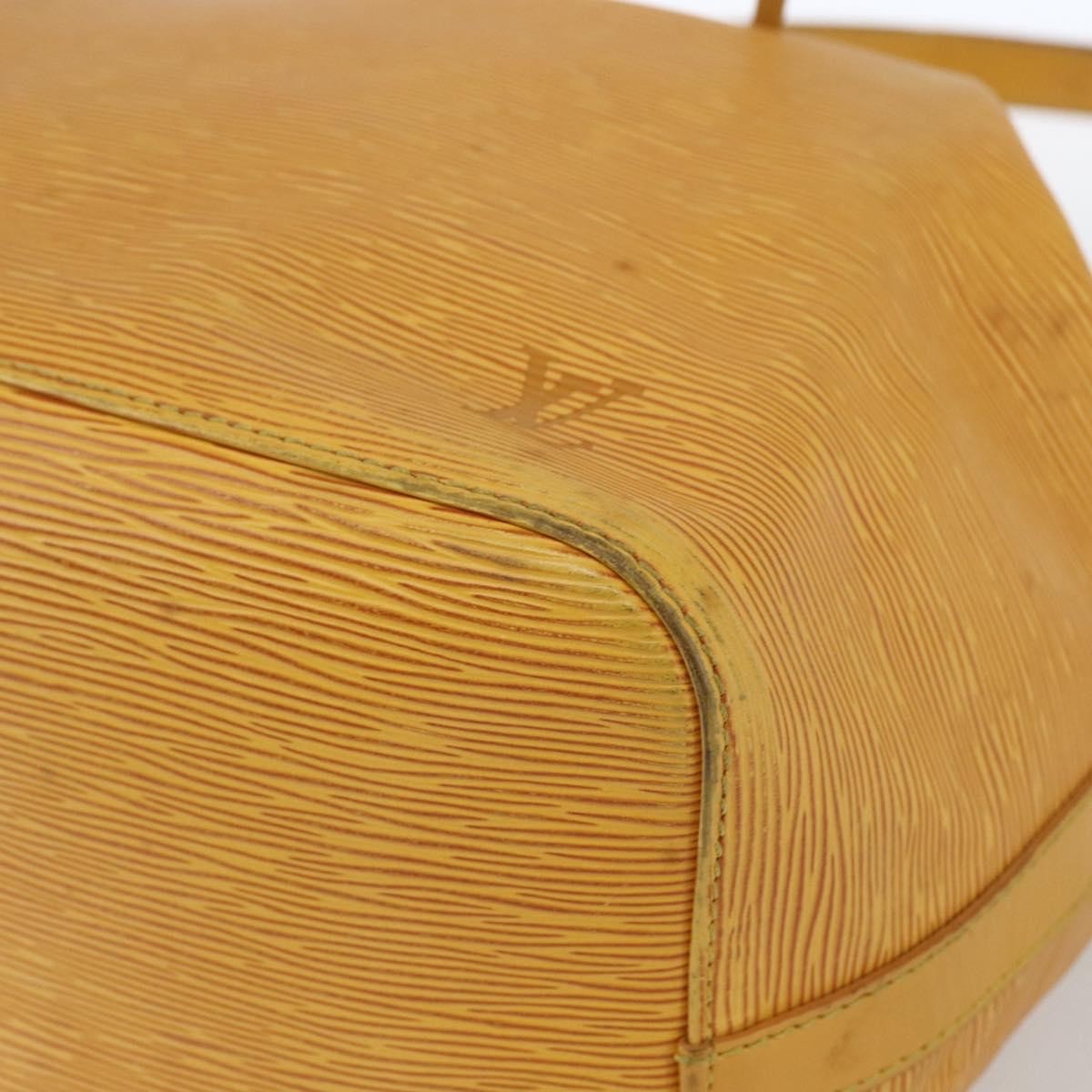 Louis Vuitton Petit Noe Monogram Canvas Yellow Leather Shoulder Bag Bag (Pre-Owned)