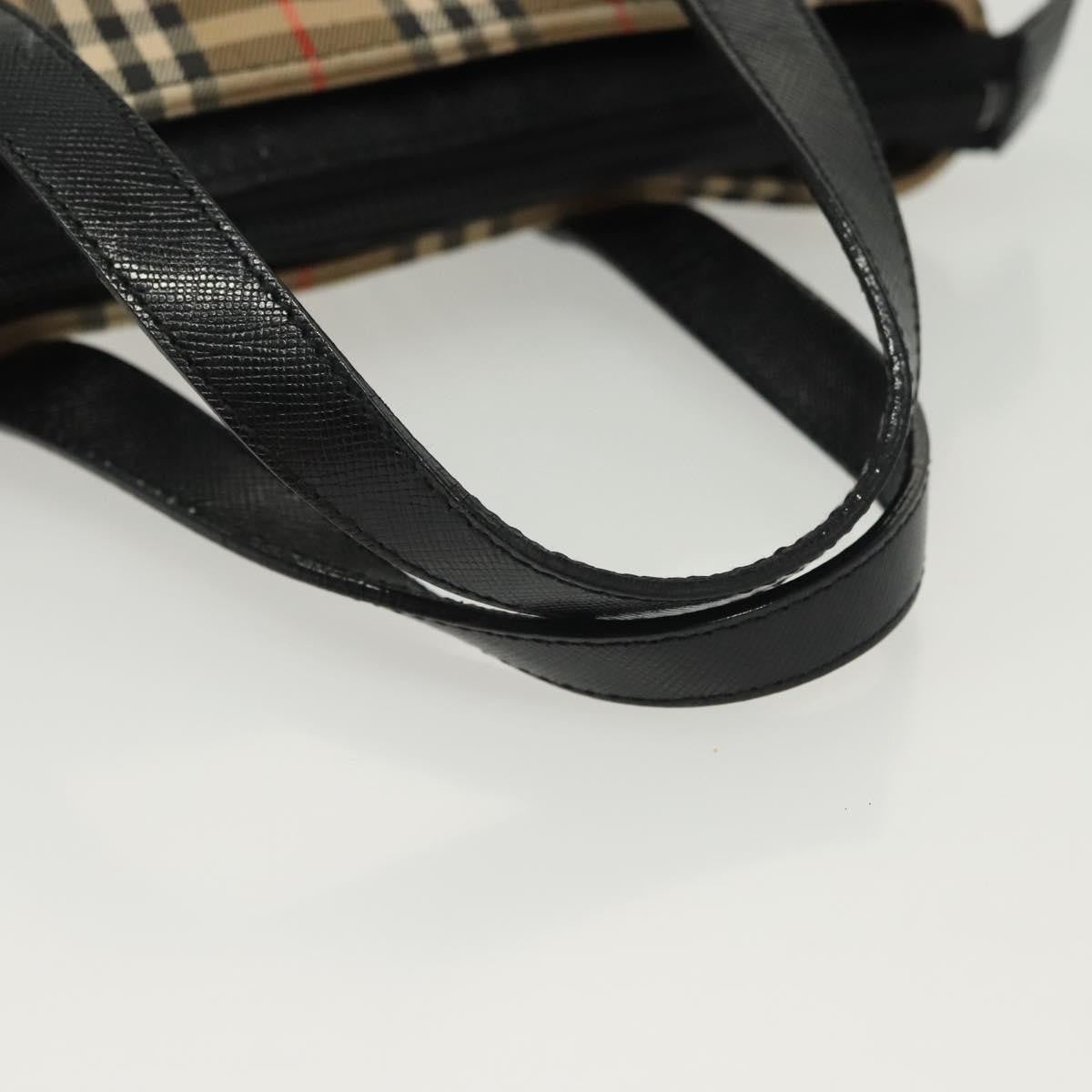 Burberry Nova Check Pattern Beige Canvas Bag (Pre-Owned)