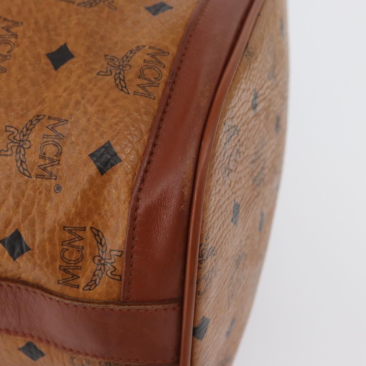 MCM Visetos Canvas Brown Canvas Shoulder Bag Bag (Pre-Owned)