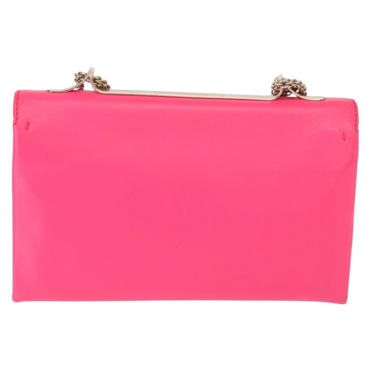 Valentino Garavani Va Va Voom Clutch Leather Pink Leather Shoulder Bag Bag (Pre-Owned)