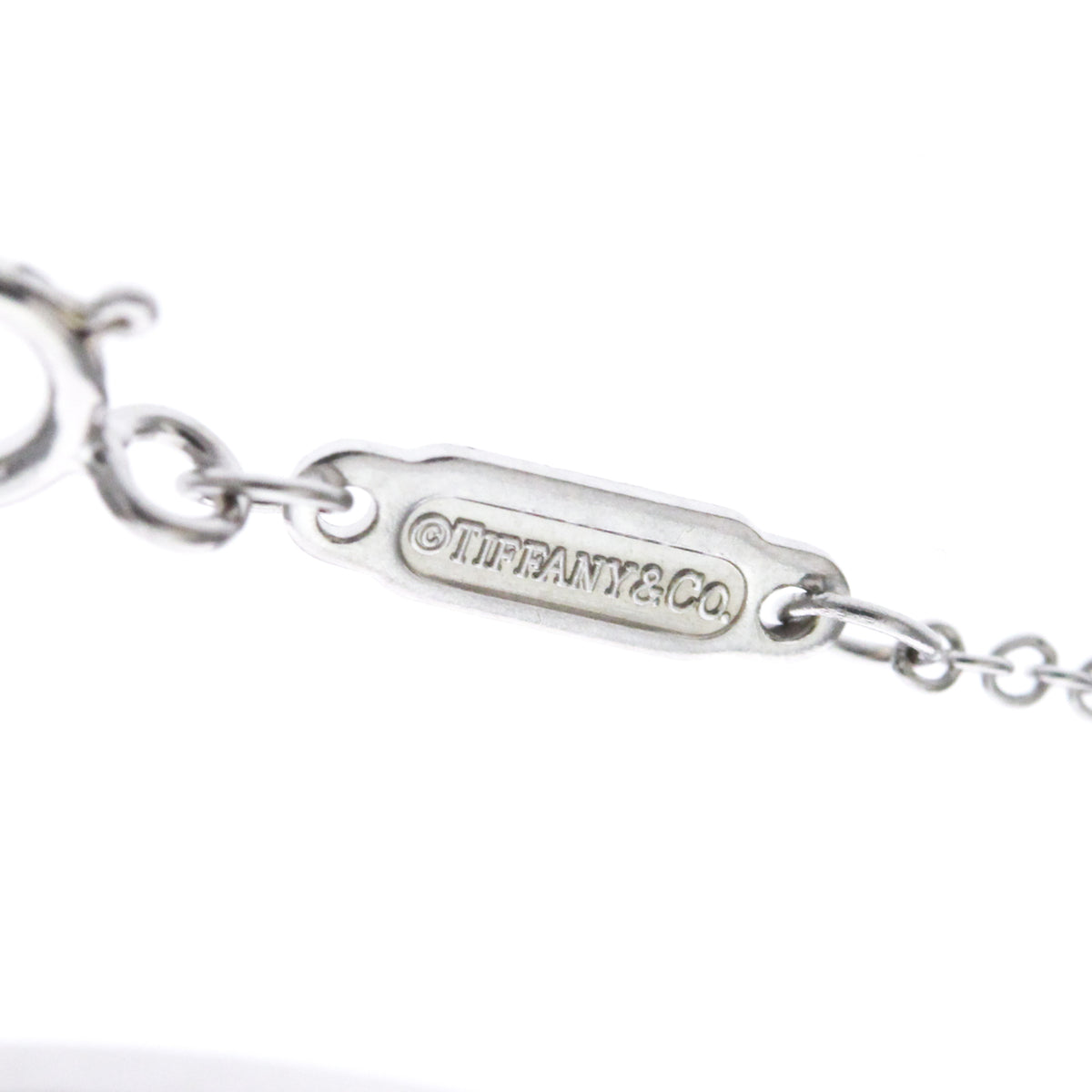 Tiffany & Co. T Smile Pendant 18K White Gold Silver White_Gold Necklace Jewelry (Pre-Owned)