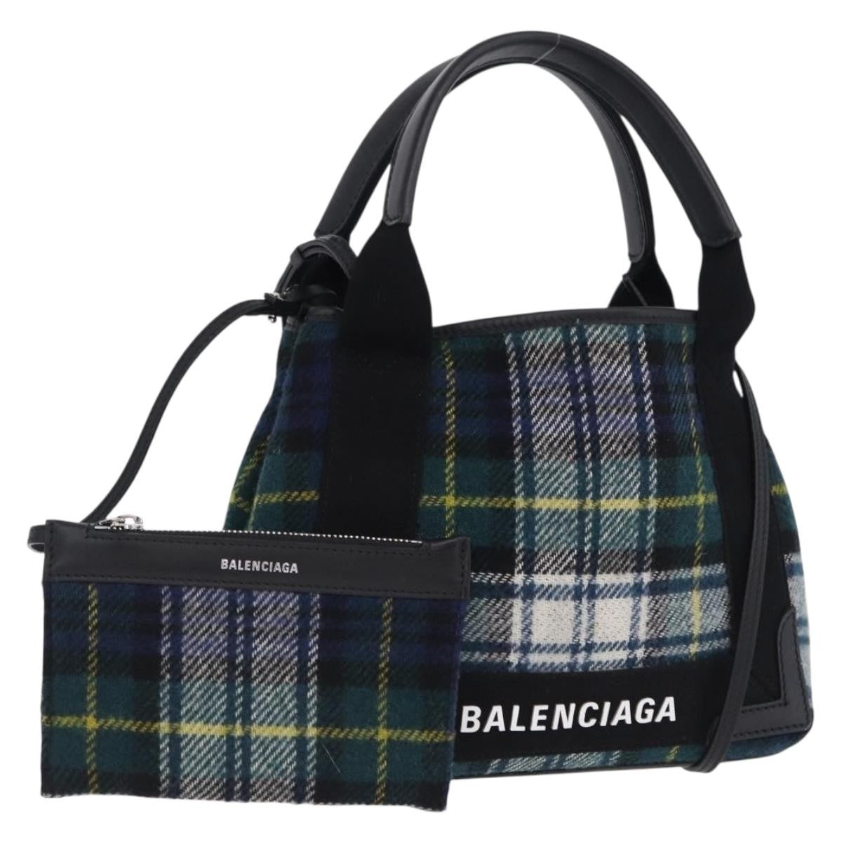 Balenciaga Cabas Wool Multicolour Wool Tote Bag Bag (Pre-Owned)