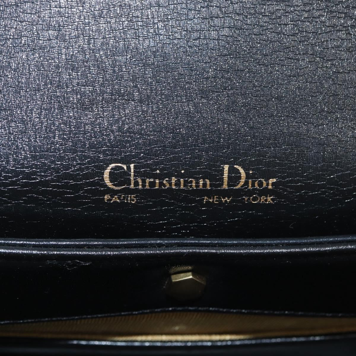 Christian Dior Cd Shoulder Bag Leather Black Calfskin Shoulder Bag Bag (Pre-Owned)