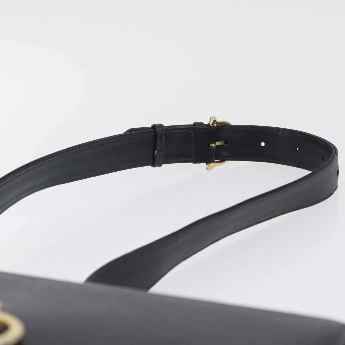 Celine Shoulder Leather Navy Leather Shoulder Bag Bag (Pre-Owned)