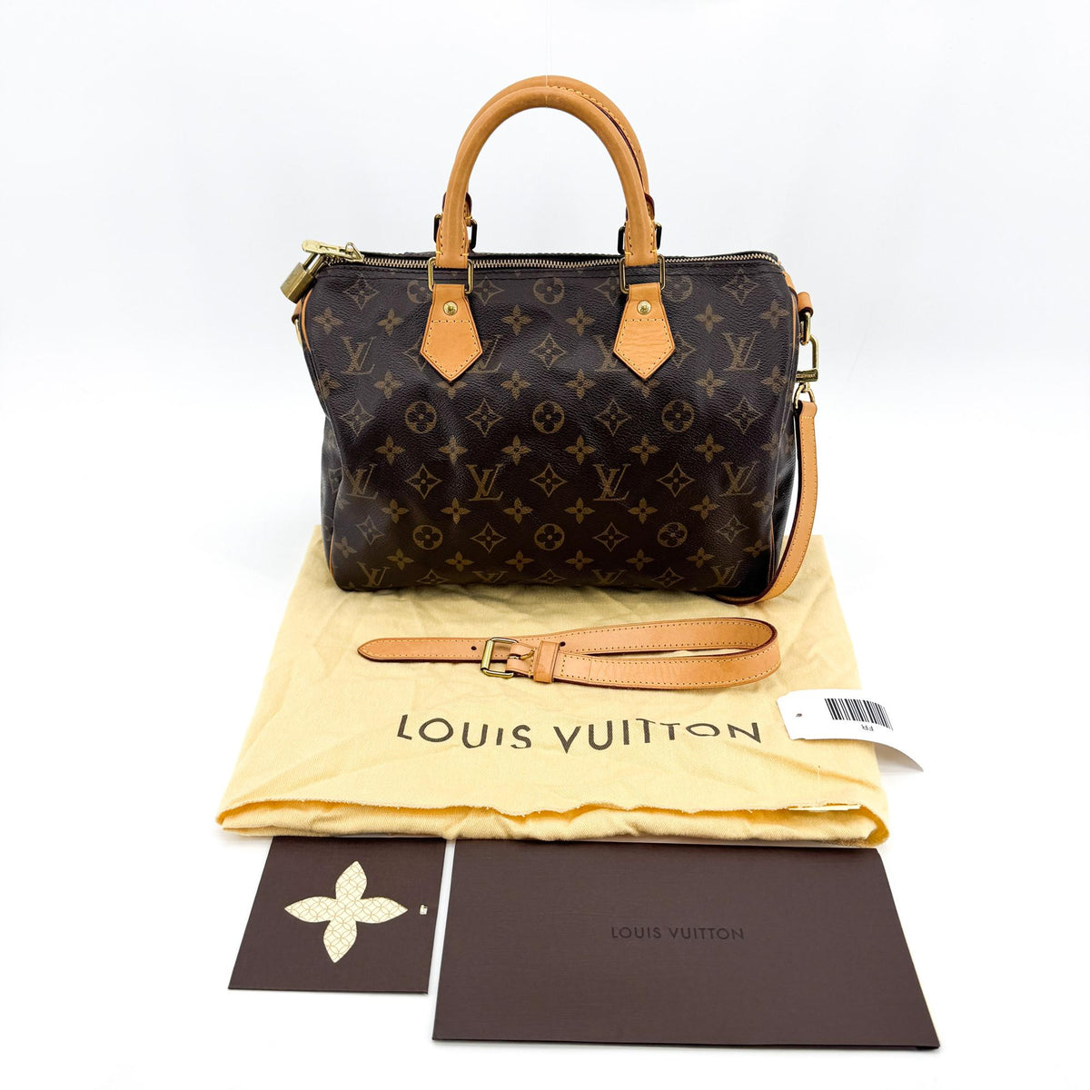 Louis Vuitton Speedy Bandouliere Monogram Canvas Brown Canvas Handbag (Pre-Owned)