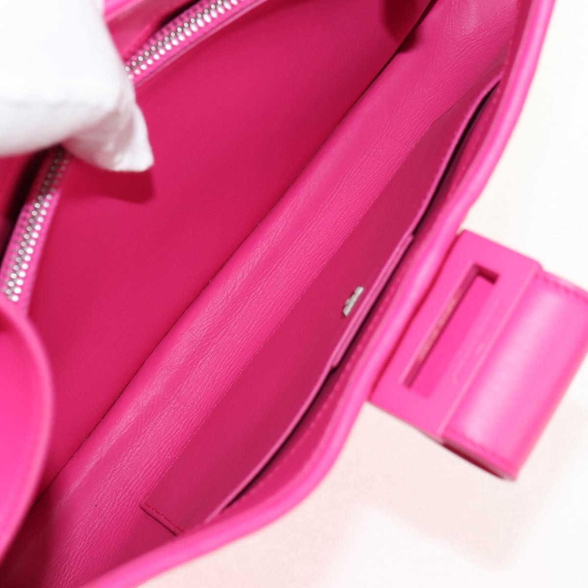 Salvatore Ferragamo Gancini Leather Pink Leather Shoulder Bag Bag (Pre-Owned)