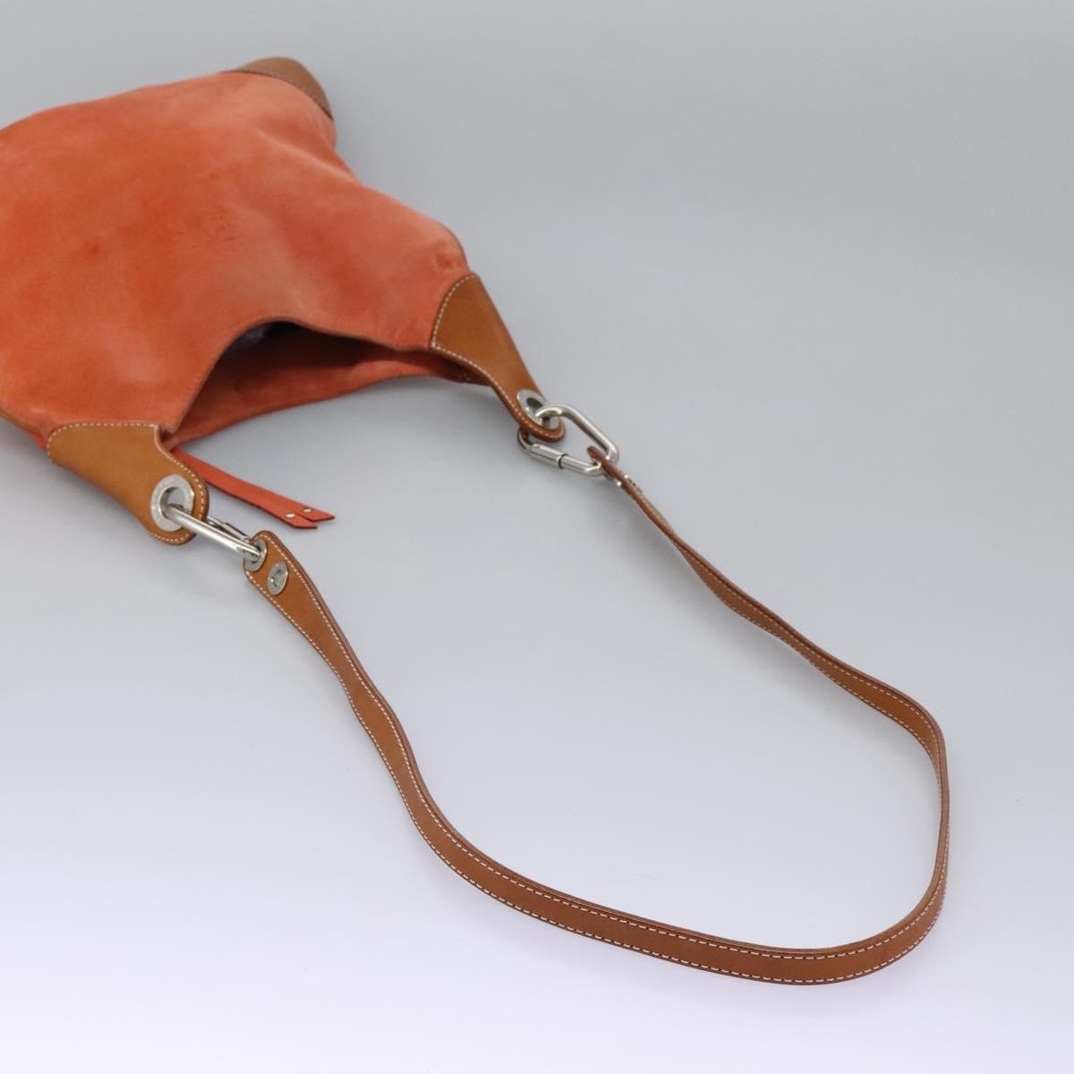 Burberry Blue Label Suede Orange Suede Shoulder Bag Bag (Pre-Owned)