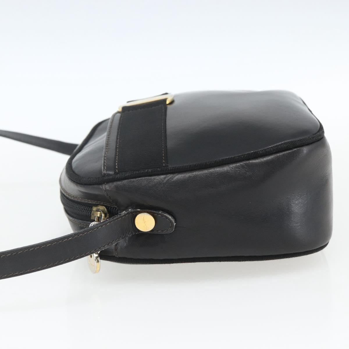 Salvatore Ferragamo Vara Bow Camera Patent Leather Black Leather Shoulder Bag Bag (Pre-Owned)
