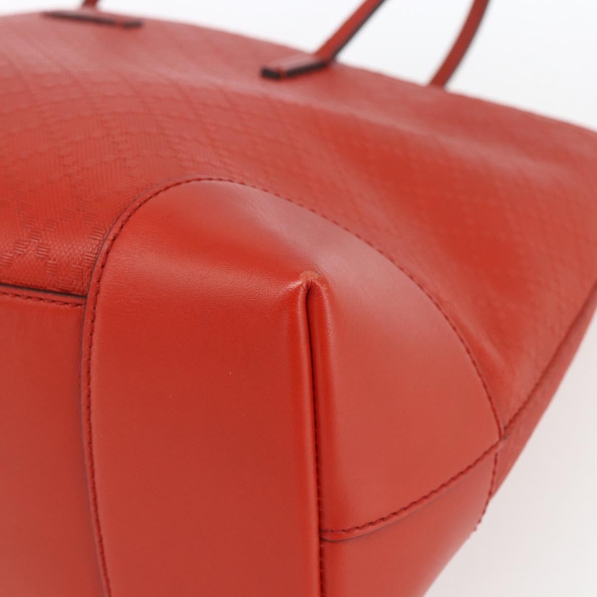 Gucci Bright Tote Diamante Leather Red Leather Tote Bag Bag (Pre-Owned)