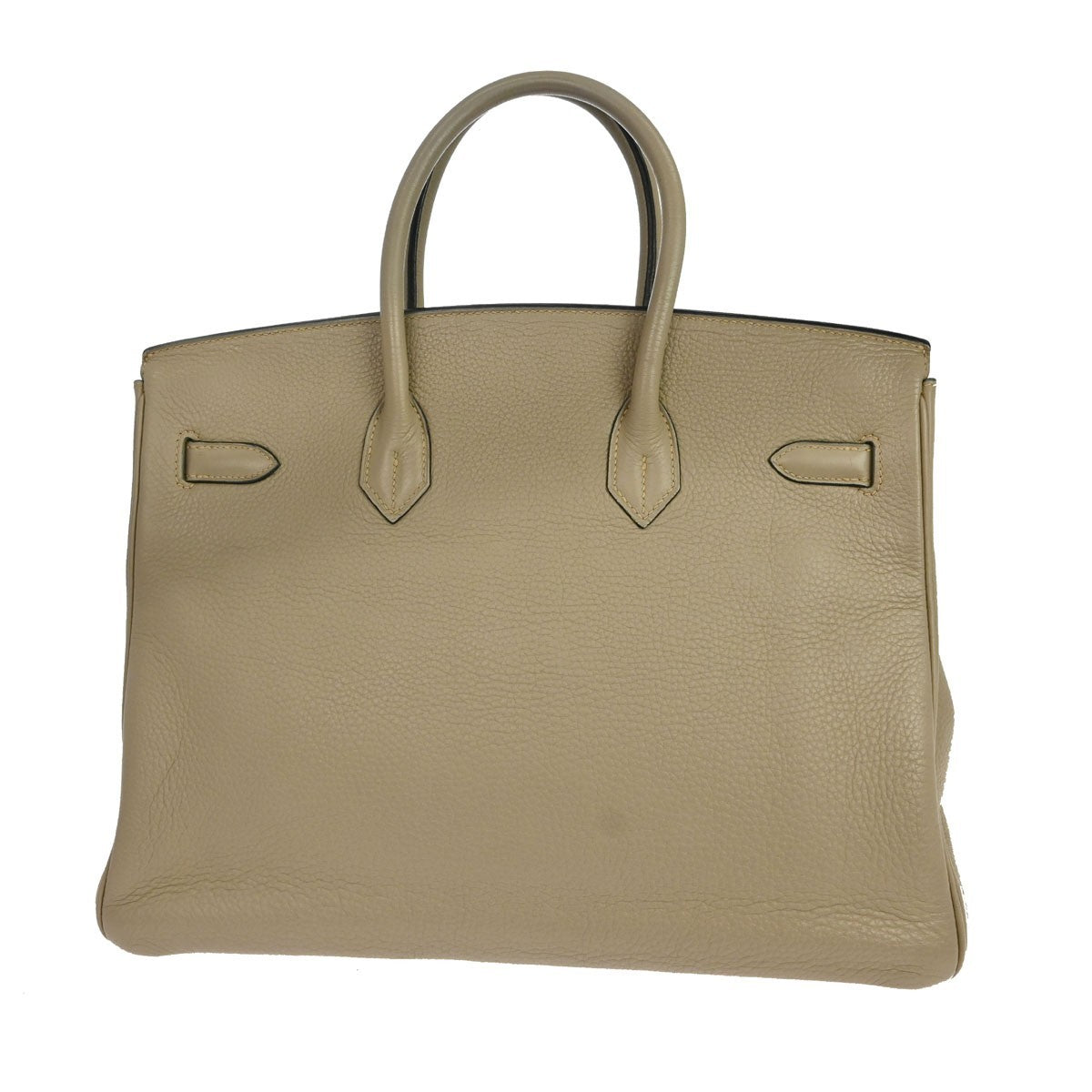 Hermes Birkin Beige Epsom With Palladium Hardware Beige Calfskin Handbag (Pre-Owned)