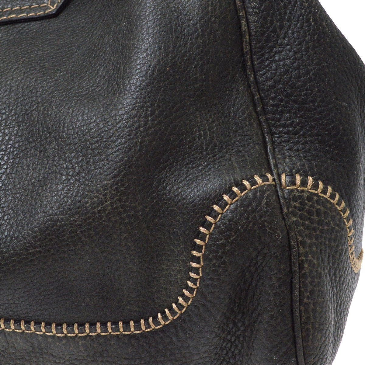 Gucci New Pelham Tote Leather Black Leather Handbag (Pre-Owned)