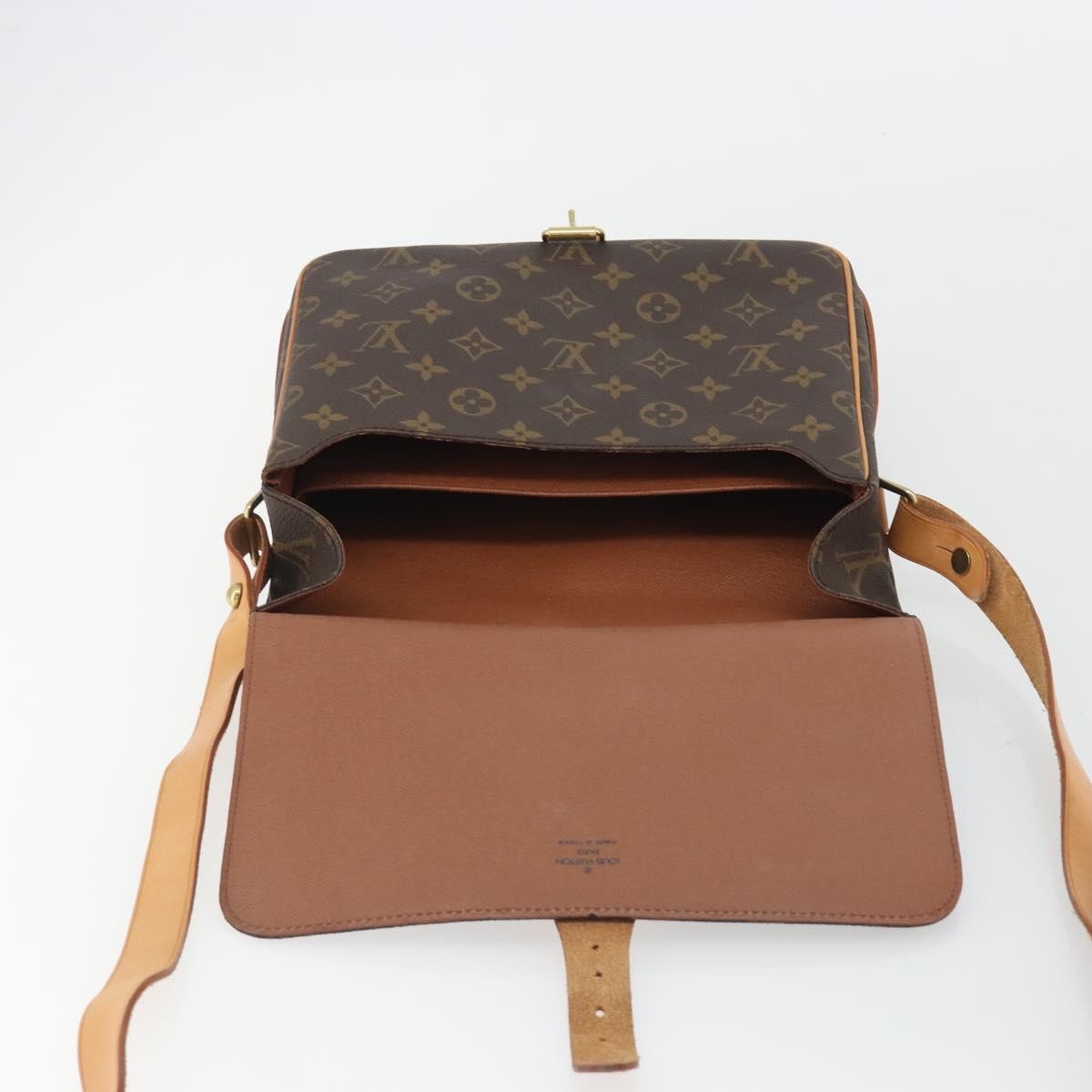 Louis Vuitton Cartouchiere Monogram Canvas Brown Canvas Shoulder Bag Bag (Pre-Owned)