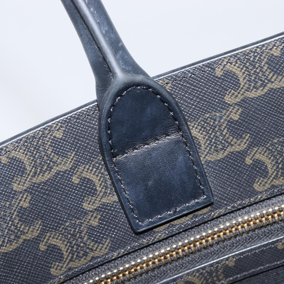 Celine Vertical Cabas Triomphe Coated Canvas Brown Canvas Tote Bag Bag (Pre-Owned)