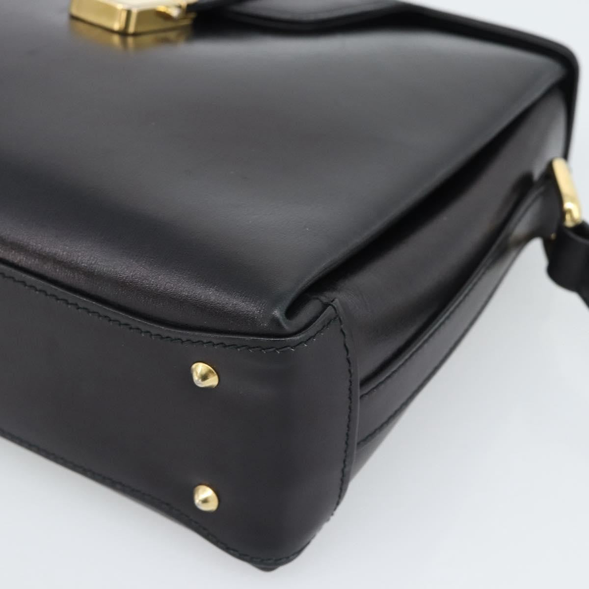 Gucci Vintage Leather Black Leather Shoulder Bag Bag (Pre-Owned)