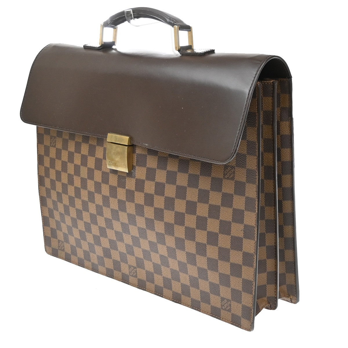 Louis Vuitton Altona Damier Ebene Brown Canvas Briefcase Bag (Pre-Owned)